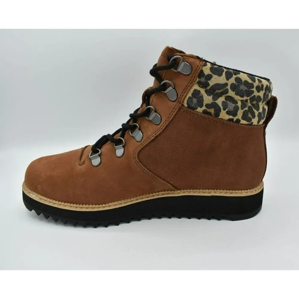 Toms Women Size 7.5 Mojave Waterproof Ember Oiled Nubuck Suede Leopard Mid Boots